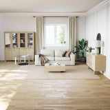 Vidaxl vloerkleed shaggy crèmewit 240x340 cm polyester