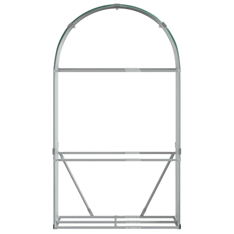 Magazyn drewna opałowego Vidaxx 120x45x210 cm stal ocynkowana, zielony