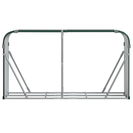 Magazyn drewna opałowego Vidaxx 180x45x100 cm stal ocynkowana, zielony