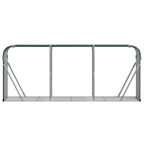 Magazyn drewna opałowego Vidaxx 234x45x100 cm, stal ocynkowana, kolor zielony