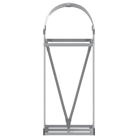 Magazyn drewna opałowego Vidaxx 40x45x100 cm stal ocynkowana jasnoszara