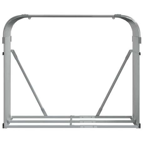 Magazyn drewna opałowego Vidaxx 120x45x100 cm stal ocynkowana jasnoszara