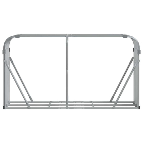 Magazyn drewna opałowego Vidaxx 180x45x100 cm stal ocynkowana jasnoszara