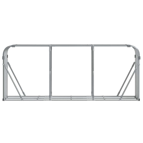 Magazyn drewna opałowego VidaXL 234x45x100 cm, stal ocynkowana, jasnoszara