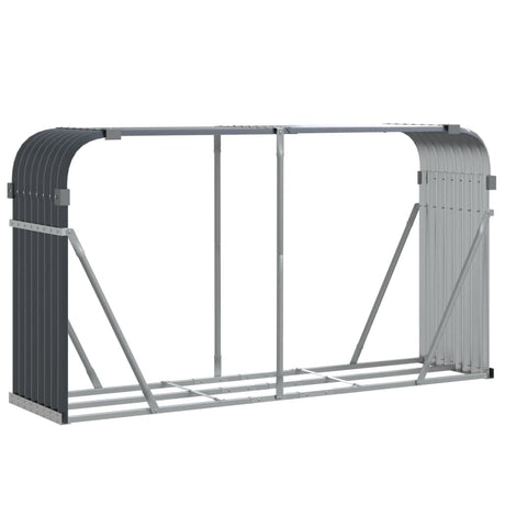 Magazyn drewna opałowego Vidaxx 180x45x100 cm, stal ocynkowana, antracyt