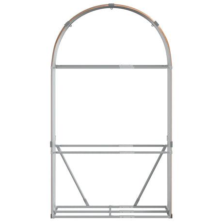 Magazyn drewna opałowego Vidaxx 120x45x210 cm, stal ocynkowana imitująca drewno