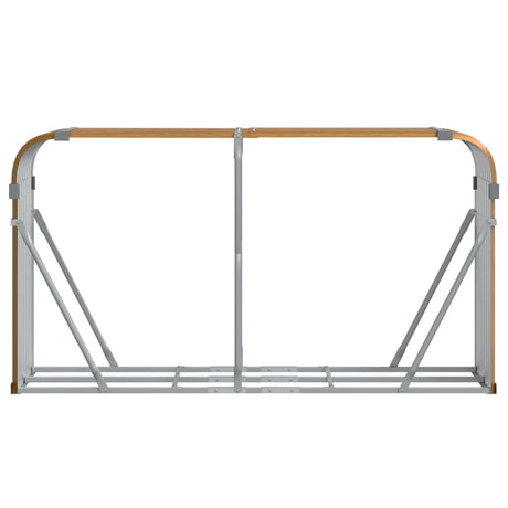 Magazyn drewna opałowego Vidaxx 180x45x100 cm, stal ocynkowana imitująca drewno