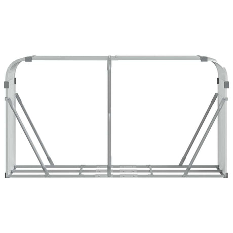 Magazyn drewna opałowego Vidaxx 180x45x100 cm stal ocynkowana, kolor srebrny