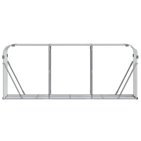 Magazyn drewna opałowego Vidaxx 234x45x100 cm stal ocynkowana, kolor srebrny
