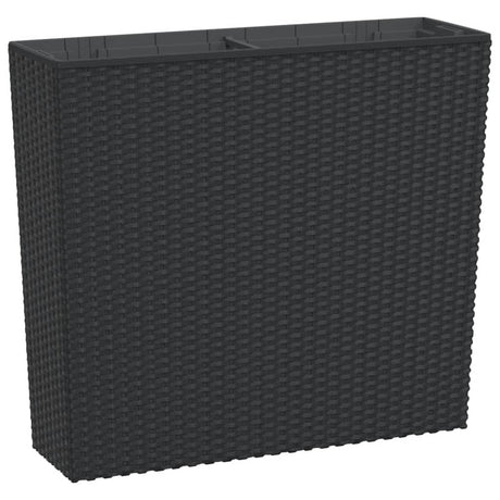 Vidaxl plantenbak met uitneembare bak rattan-look 12 44 l pp antraciet