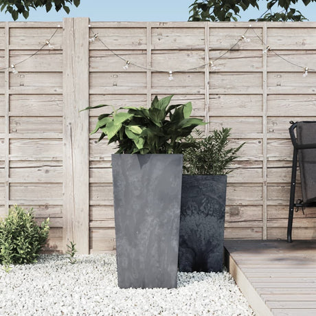 Vidaxl plantenbak met uitneembare bak beton-look 21 49 l pp grijs