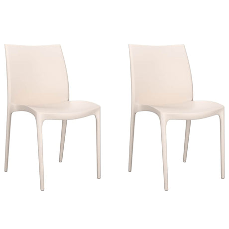 Vidaxl tuinstoelen 2 st 50x46x80 cm polypropeen crèmekleurig