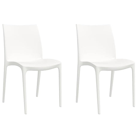 Vidaxl tuinstoelen 2 st 50x46x80 cm polypropeen wit