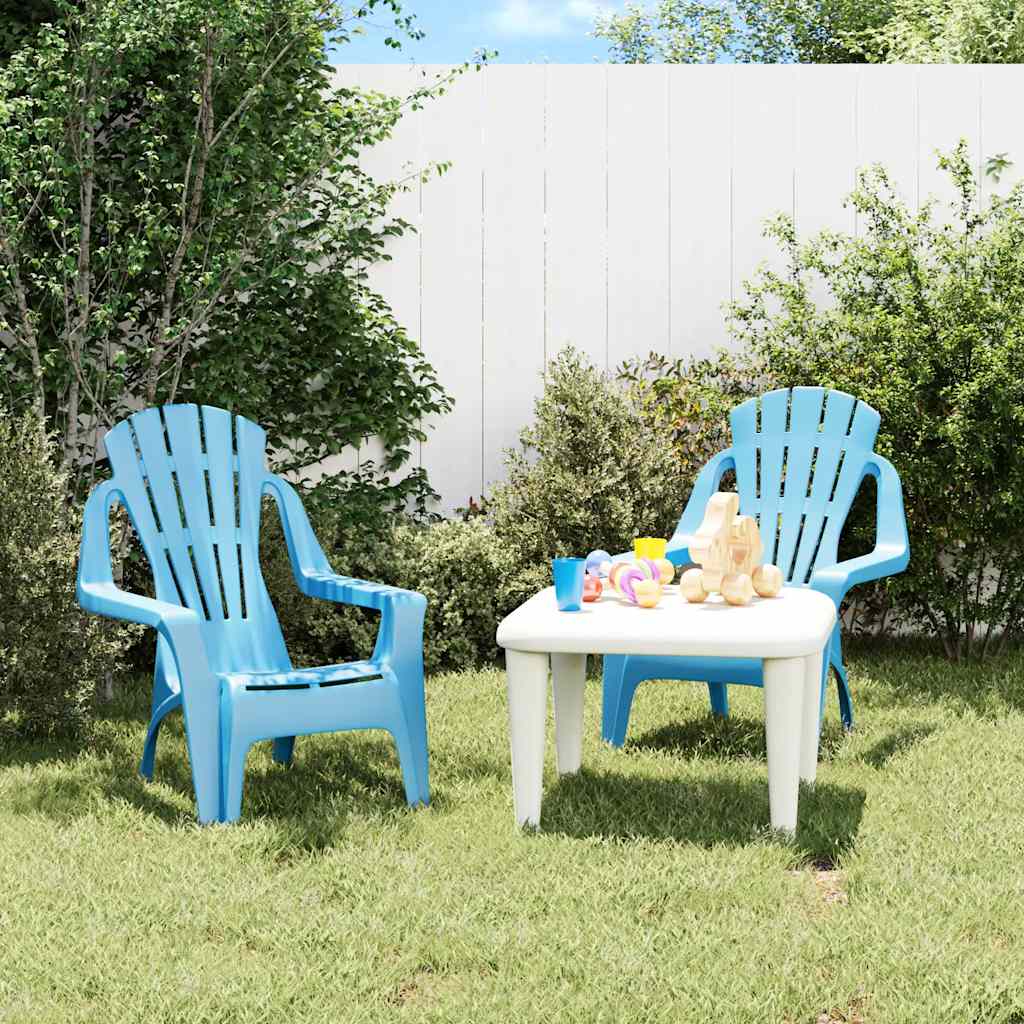 Vidaxl kindertuinstoelen 2 st hout-look 37x34x44 cm polypropeen blauw
