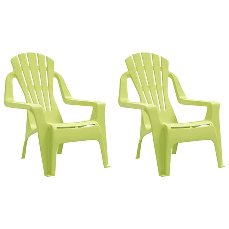 Vidaxl kindertuinstoelen 2 st hout-look 37x34x44 cm polypropeen groen