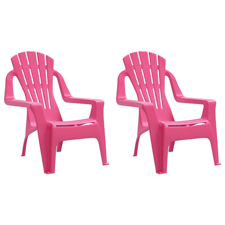 Vidaxl kindertuinstoelen 2 st hout-look 37x34x44 cm polypropeen roze