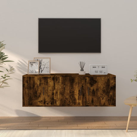 Vidaxl 2-delige tv-meubelset bewerkt hout gerookt eikenkleurig