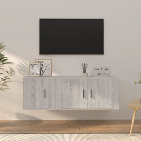 Vidaxl 2-delige tv-meubelset bewerkt hout grijs sonoma eikenkleurig