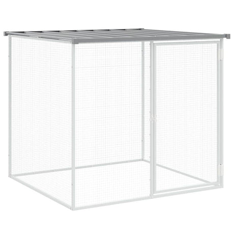 Kurnik Vidaxx z dachem 103x98x90 cm stal ocynkowana jasnoszara