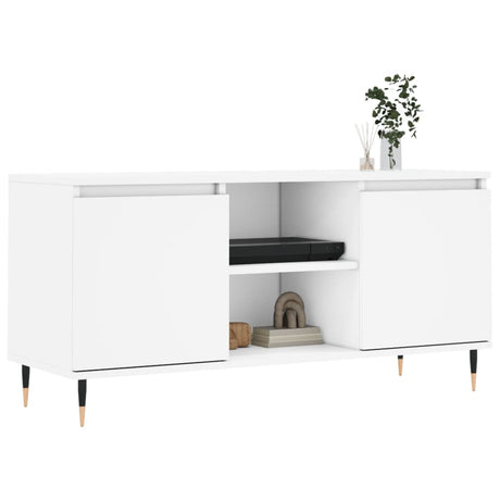 Vidaxl tv-meubel 104x35x50 cm bewerkt hout wit