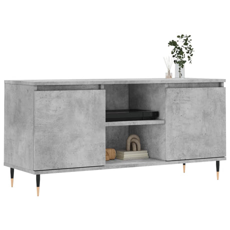Vidaxl tv-meubel 104x35x50 cm bewerkt hout betongrijs