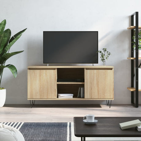 Vidaxl tv-meubel 104x35x50 cm bewerkt hout sonoma eikenkleurig
