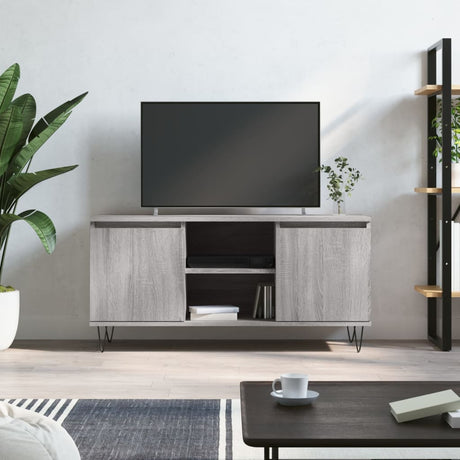 Vidaxl tv-meubel 104x35x50 cm bewerkt hout grijs sonoma eikenkleurig