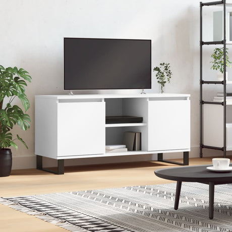 Vidaxl tv-meubel 104x35x50 cm bewerkt hout wit