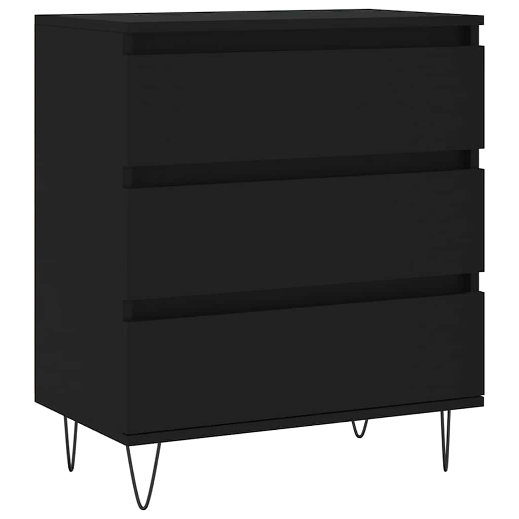 Vidaxl dressoir 60x35x70 cm bewerkt hout zwart