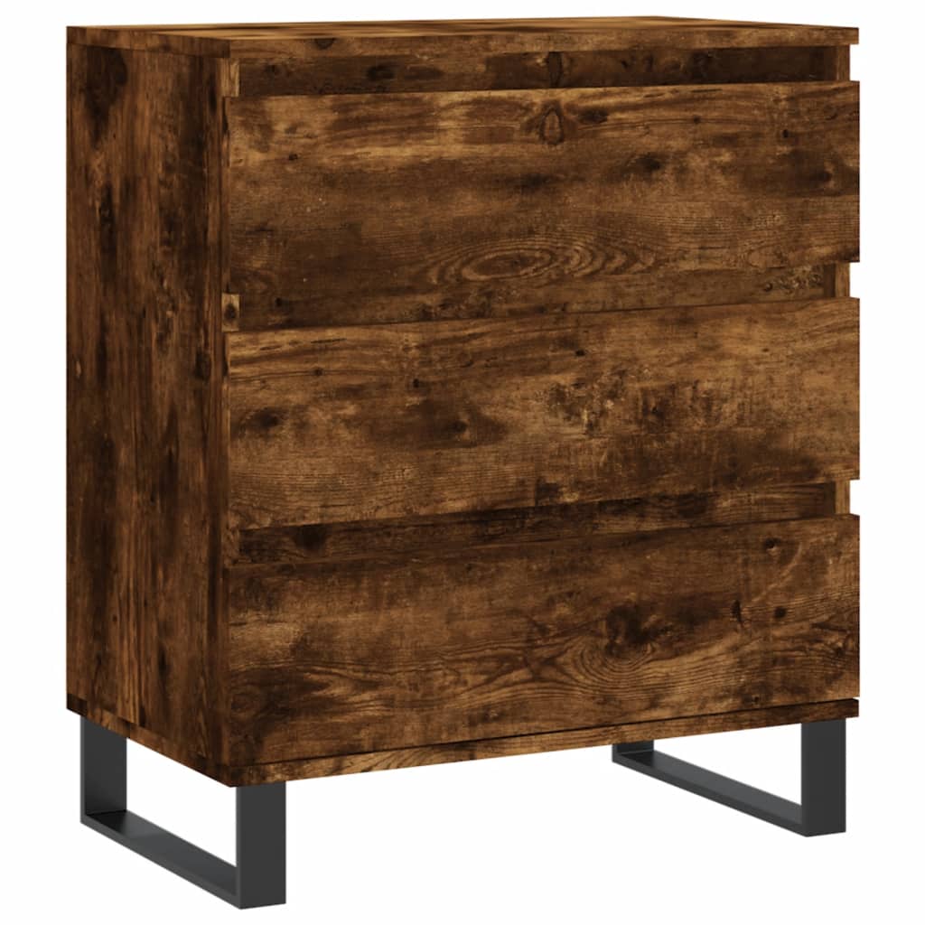 Vidaxl dressoir 60x35x70 cm bewerkt hout gerookt eikenkleurig