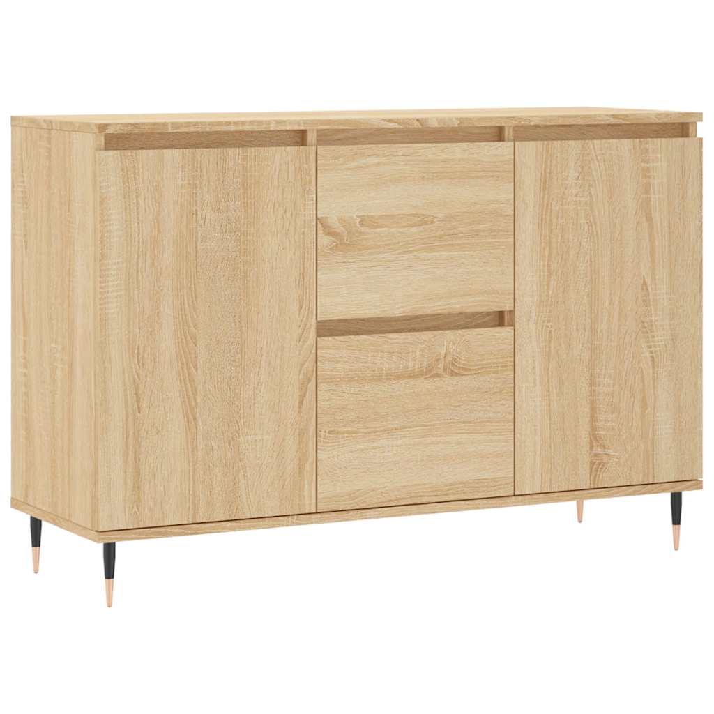 Vidaxl dressoir 101,5x35x70 cm bewerkt hout sonoma eikenkleurig