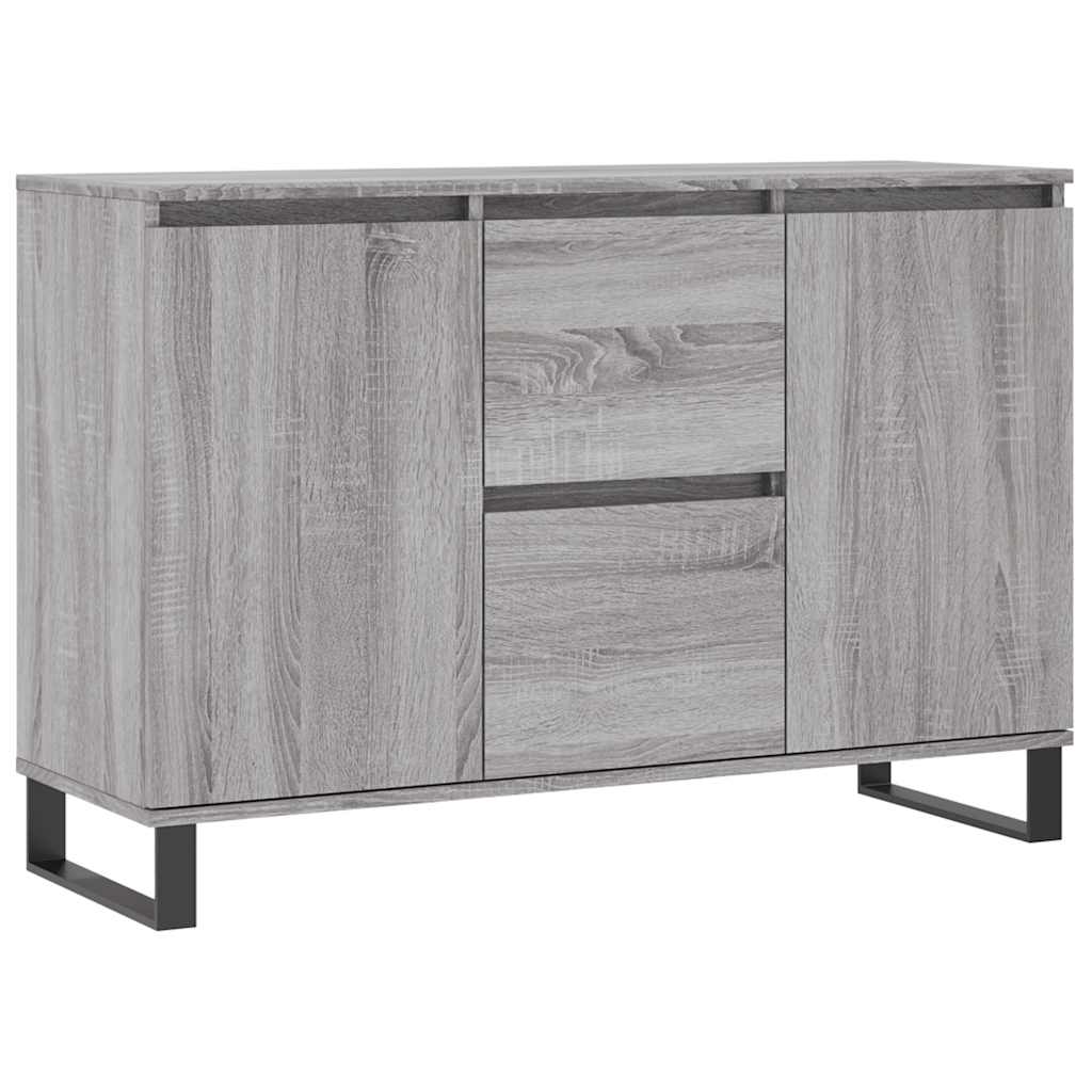Vidaxl dressoir 101,5x35x70 cm bewerkt hout grijs sonoma eikenkleurig