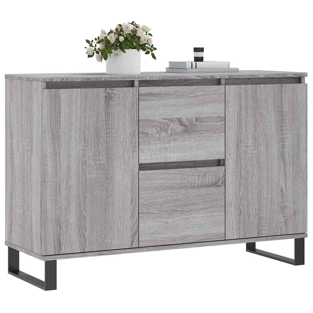 Vidaxl dressoir 101,5x35x70 cm bewerkt hout grijs sonoma eikenkleurig