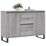Vidaxl dressoir 101,5x35x70 cm bewerkt hout grijs sonoma eikenkleurig