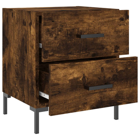Vidaxl nachtkastje 40x35x47,5 cm bewerkt hout gerookt eikenkleurig