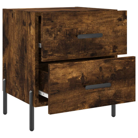Vidaxl nachtkastje 40x35x47,5 cm bewerkt hout gerookt eikenkleurig