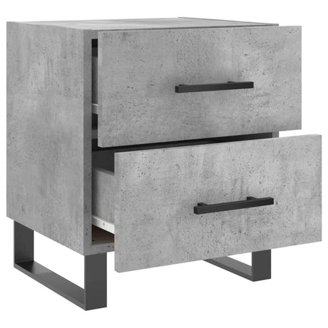 Vidaxl nachtkastje 40x35x47,5 cm bewerkt hout betongrijs