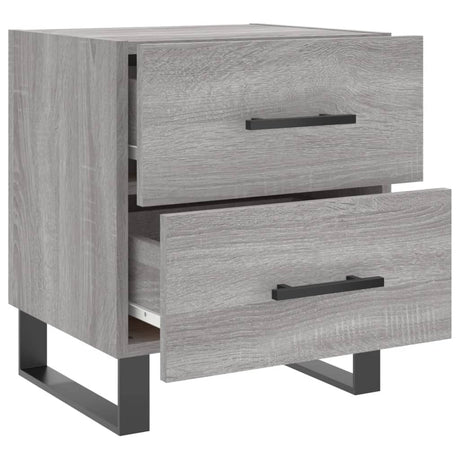 Vidaxl nachtkastje 40x35x47,5 cm bewerkt hout grijs sonoma eikenkleur