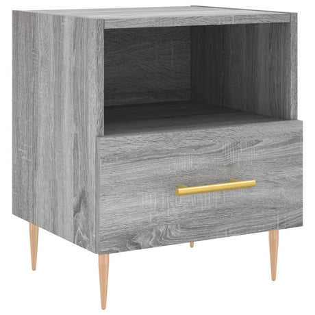 Vidaxl nachtkastje 40x35x47,5 cm bewerkt hout grijs sonoma eikenkleur