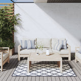 Dwustronny dywanik ogrodowy Vidaxx 80x150 cm granatowo-biały