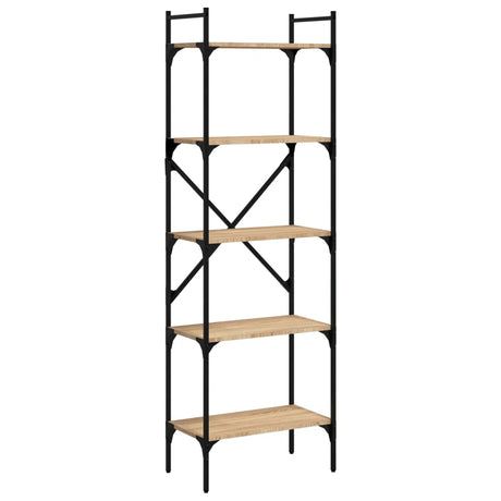 Vidaxl boekenkast 5-laags 56x31,5x174 cm bewerkt hout sonoma eiken