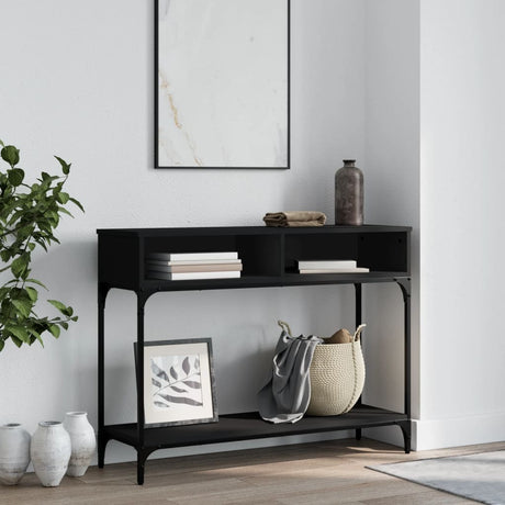Vidaxl wandtafel 100x30,5x75 cm bewerkt hout zwart
