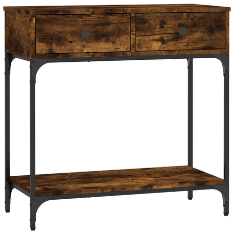 Vidaxl wandtafel 75x34,5x75 cm bewerkt hout gerookt eikenkleurig