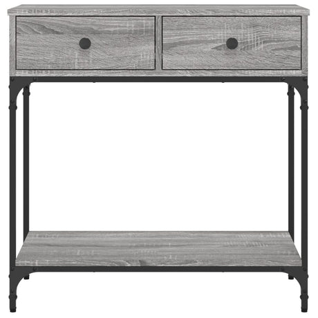 Vidaxl wandtafel 75x34,5x75 cm bewerkt hout grijs sonoma eikenkleurig