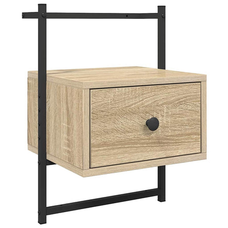 Vidaxl nachtkastje wandgemonteerd 35x30x51 cm hout sonoma eikenkleurig