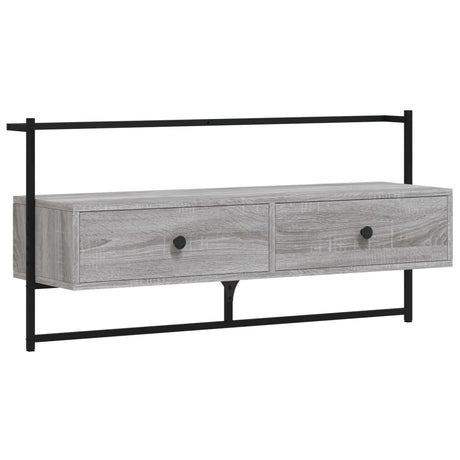 Vidaxl tv-meubel wandgemonteerd 100,5x30x51 cm hout grijs sonoma eiken