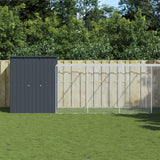 VidaXL Kurnik z wybiegiem, 165x1067x181 cm, stal, antracyt