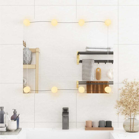 Lustro ścienne Vidaxx z diodami LED, prostokątne szkło 50x60 cm