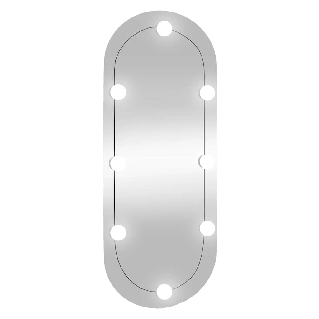 Lustro ścienne Vidaxxl z diodami LED, owalne szkło 30x70 cm