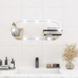 Lustro ścienne Vidaxxl z diodami LED, owalne szkło 30x70 cm